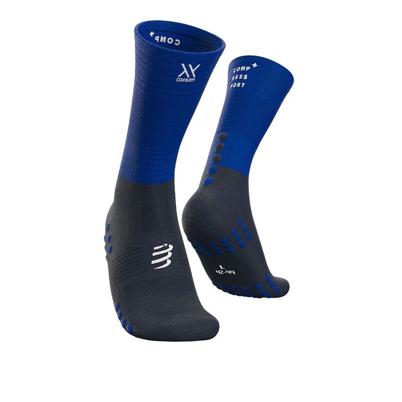 COMPRESSPORT - Calcetín Mid Compression Azul Compressport