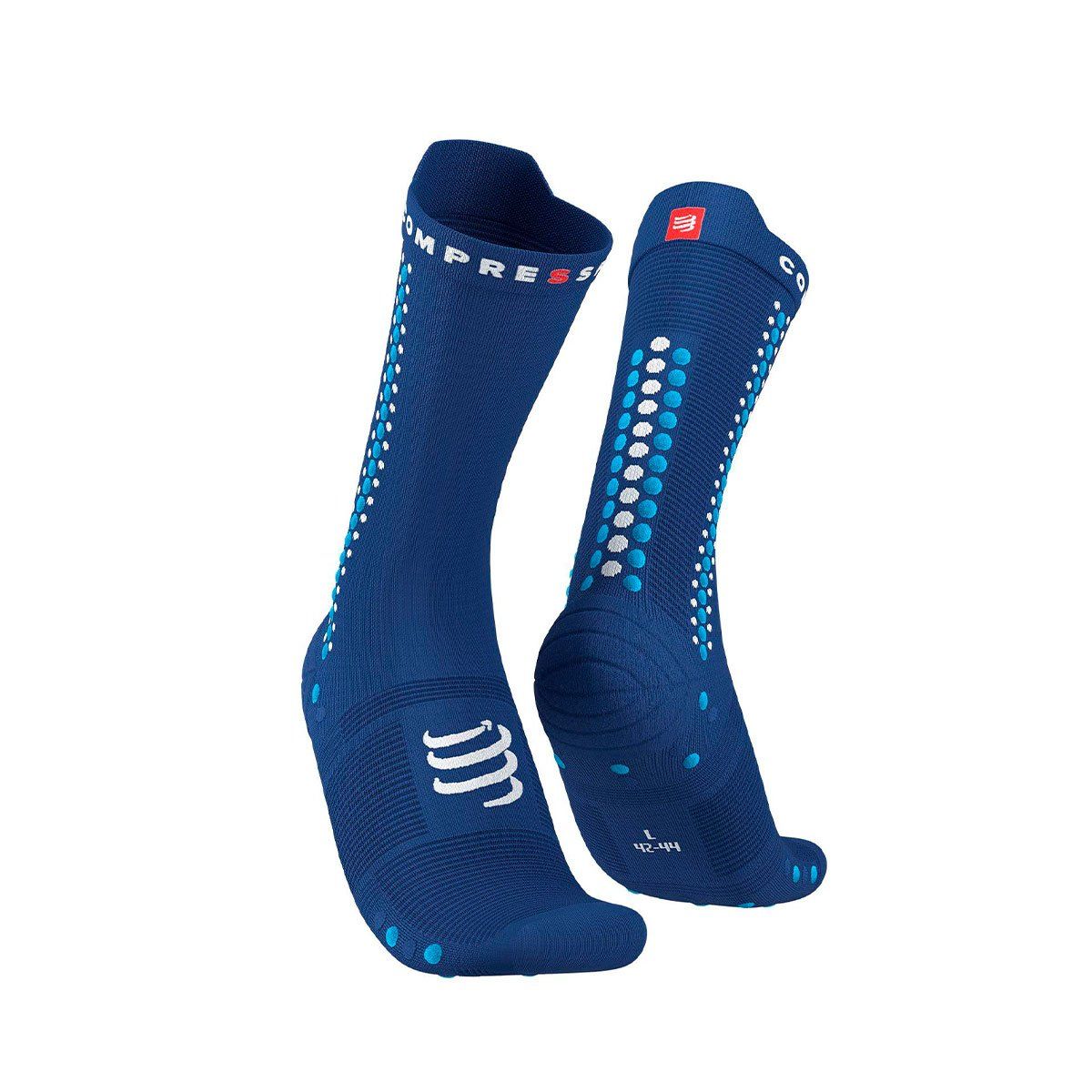 COMPRESSPORT - Calcetín Pro Racing V4.0 Bike Azul Compressport