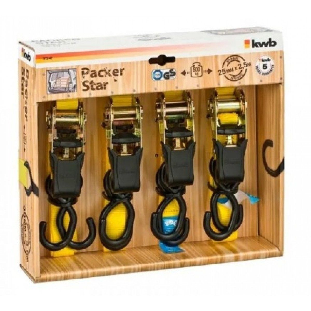 KWB - SET DE CINTA DE CARGA 25MTS 500 KILOS KWB-MIBRAL