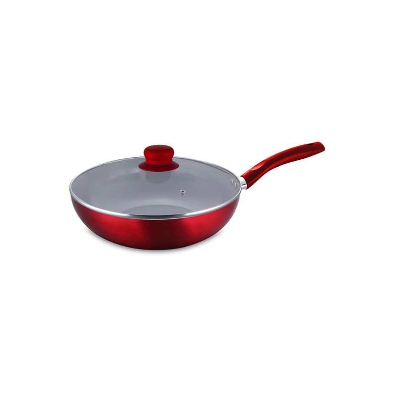 DORAL - Wok De Aluminio Con Tapa Antiadherente 26 cm Montecarlo DORAL