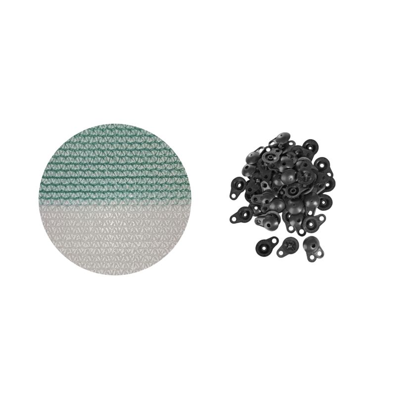 GENERICO - Malla Raschel Verde-blanco Rollo 5mt 80% 4.20mt