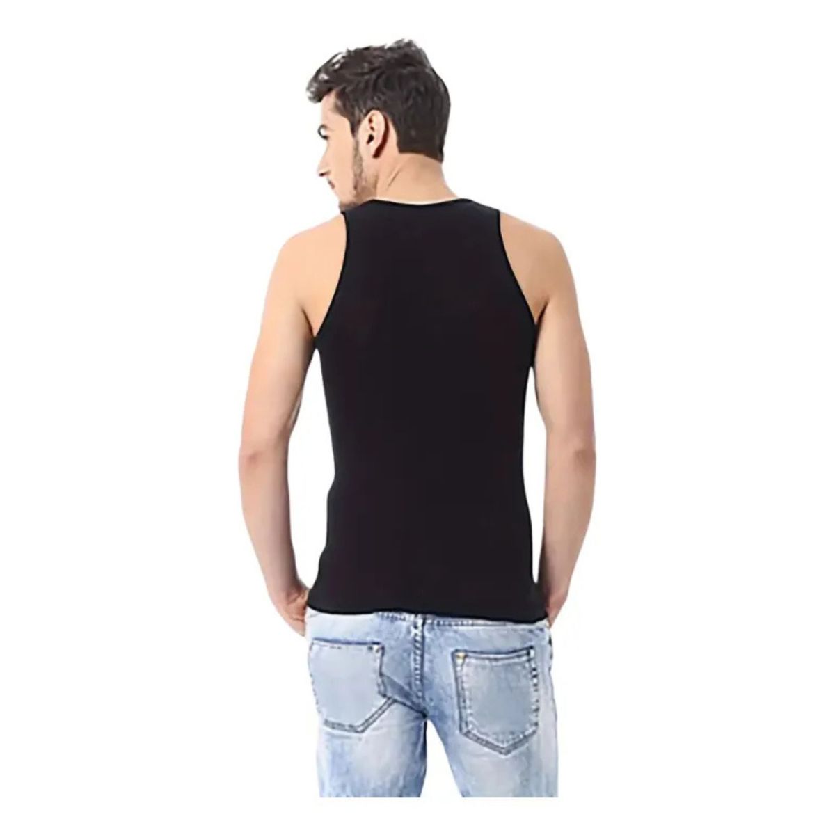 LOOK SHOP - Camiseta Sin Manga Algodón Negra Gris Blanco Adulto 045