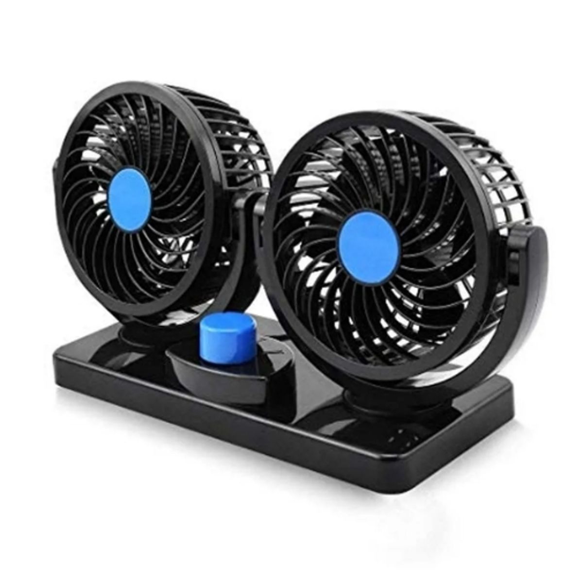 GENERICO - Mini Ventilador Doble Para Auto 12v Interior 360º Portátil