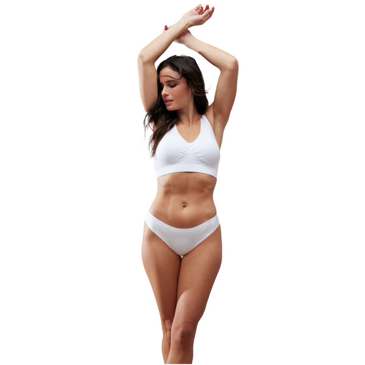 UNICA LINGERIE - Calzón Pack 3 Bikini Microfibra Sin demarcación.BLANCO.