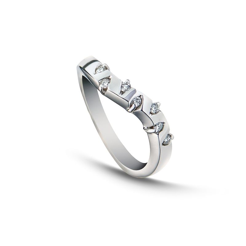 MIA JOYAS - Anillo Compromiso Oro Blanco 18K con Diamantes