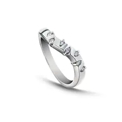 MIA JOYAS - Anillo Compromiso Oro Blanco 18K con Diamantes