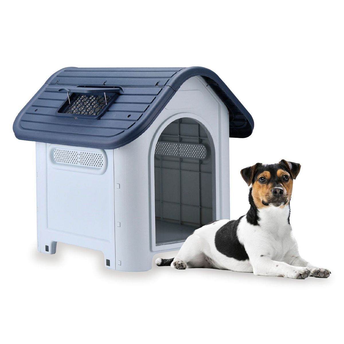 PETWOOW - Casa de perro mascota skylight 75x59x66 M
