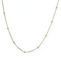 ANDREA COGGIOLA JOYAS - Collar Mini Bolas Enchapado Oro 18K