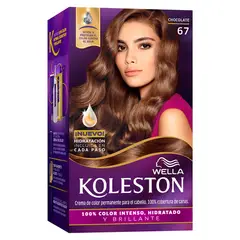 KOLESTON - Kit Tintura Permanente Con Tratamiento Hidratante 67 Chocola