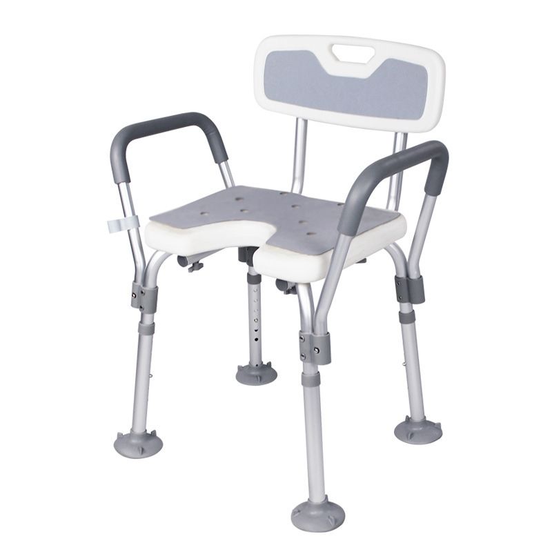 GENERICO - Silla De Ducha Ajustable Con Respaldo Y Reposabrazo