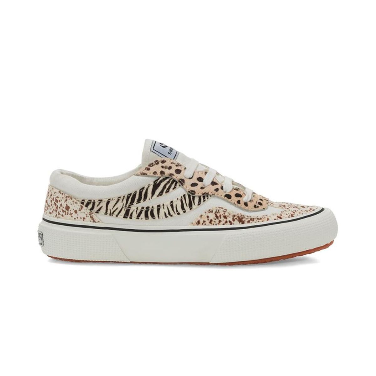 SUPERGA - Zapatilla 2941 Revolley Calfhair White Microleopard SUPERGA