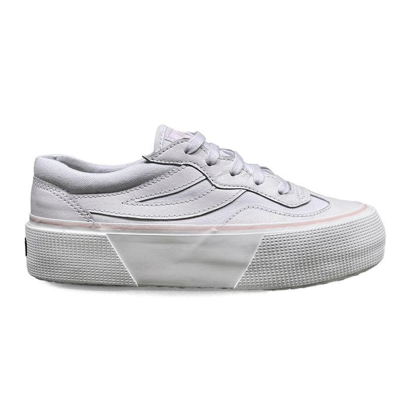 SUPERGA - Zapatilla 3041 Revolley Platform White Pink - Blanco