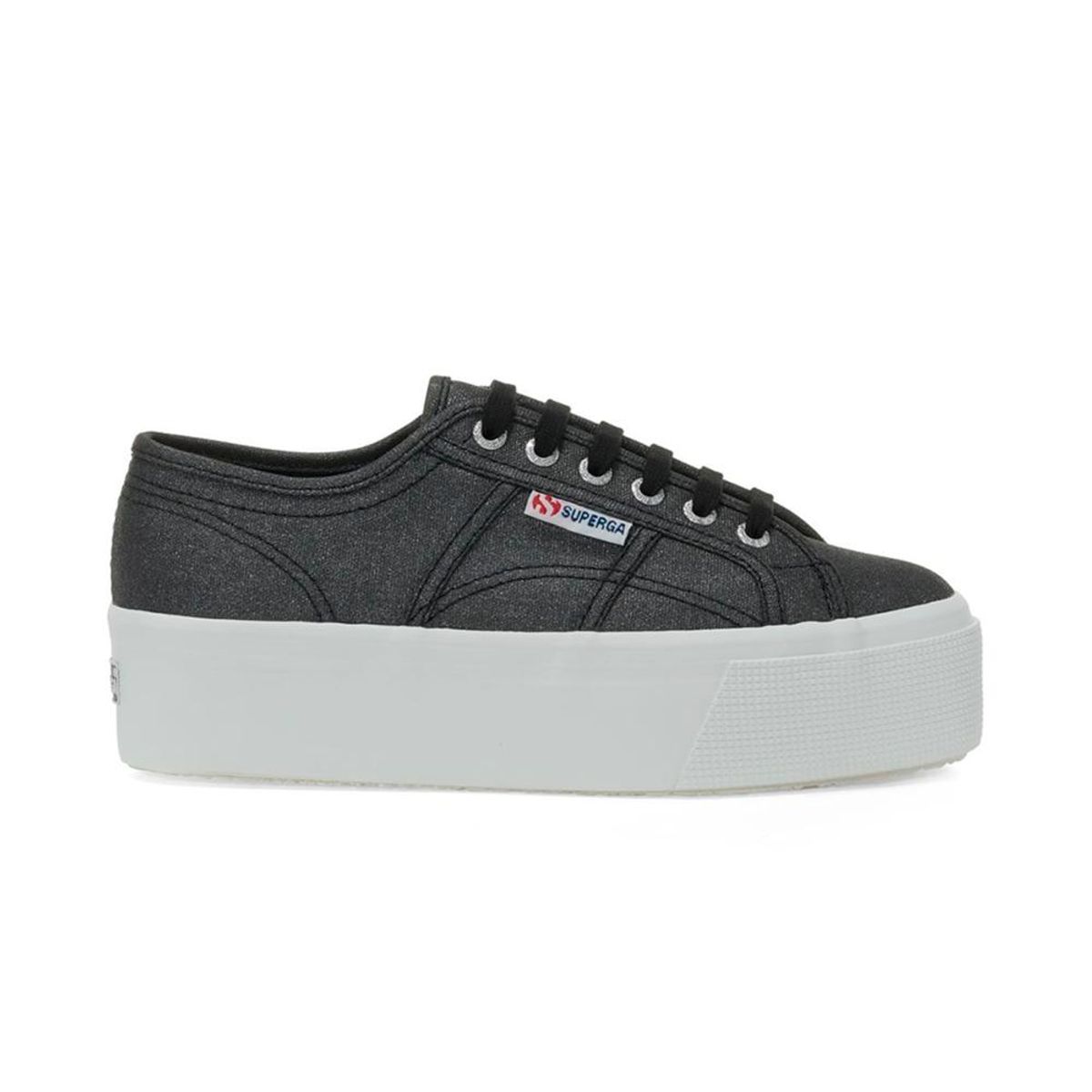 SUPERGA - Zapatilla 2790 Glitter Canvas Black - Negro