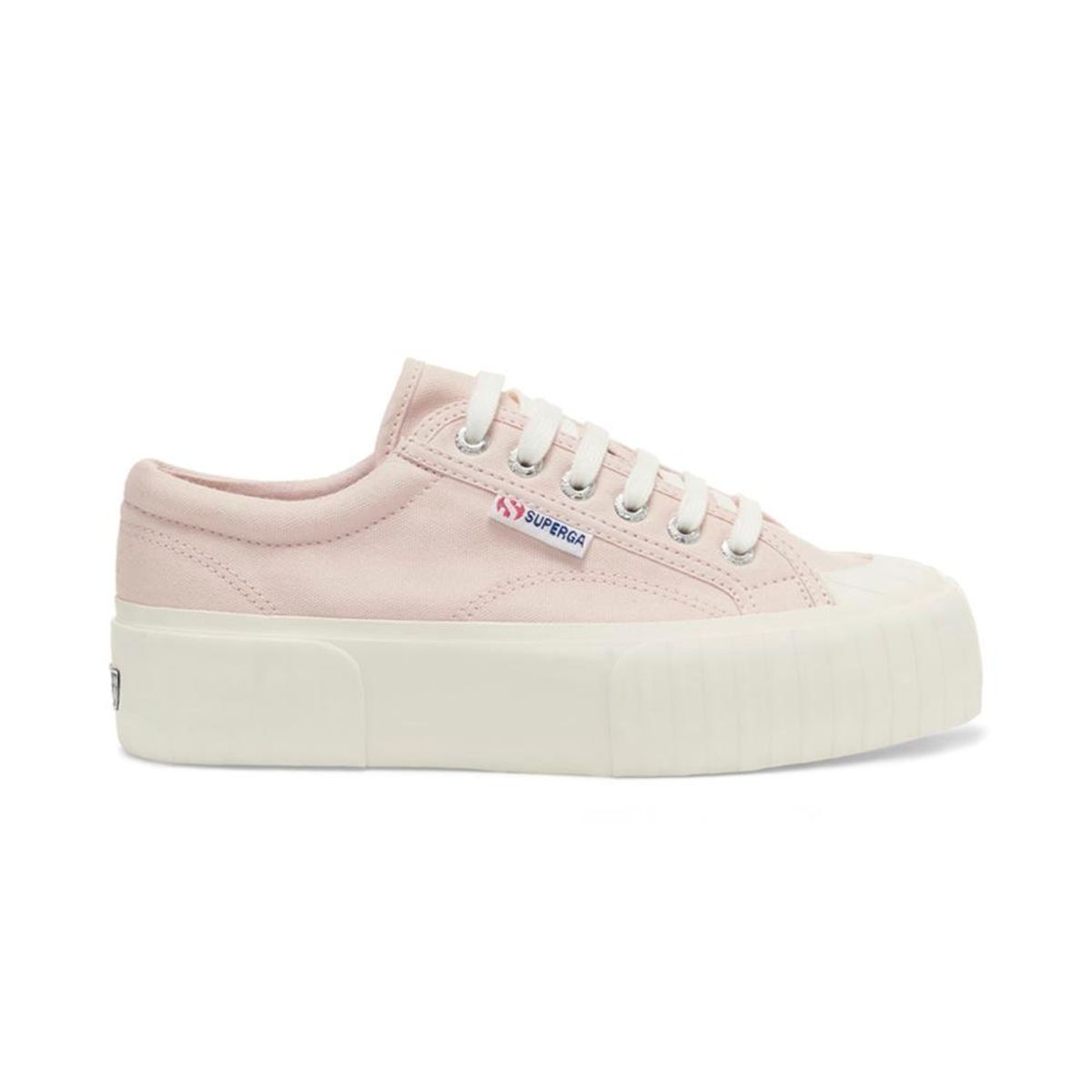 SUPERGA - Zapatilla 2631 Stripe Platform Pink Almond - Rosa