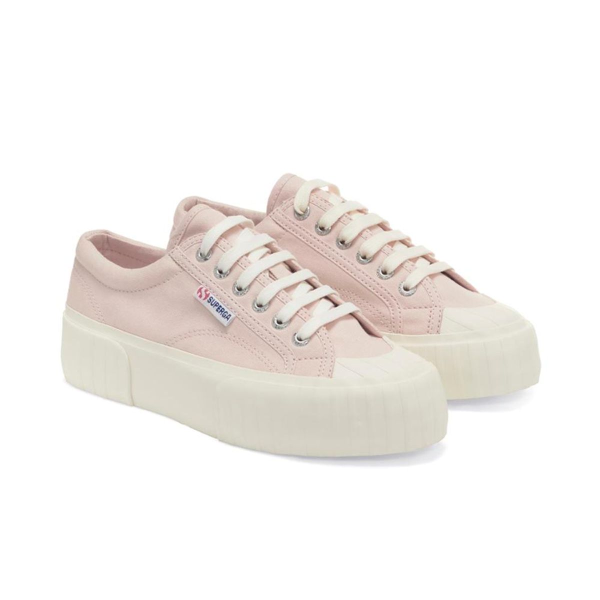 SUPERGA - Zapatilla 2631 Stripe Platform Pink Almond - Rosa