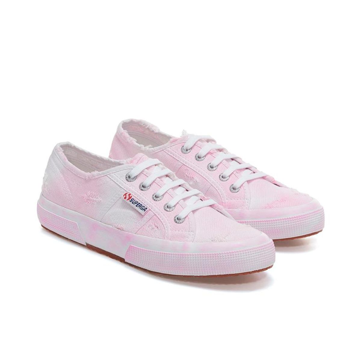 SUPERGA - Zapatilla 2750 Stone Wash White Pink Ish - Blanco