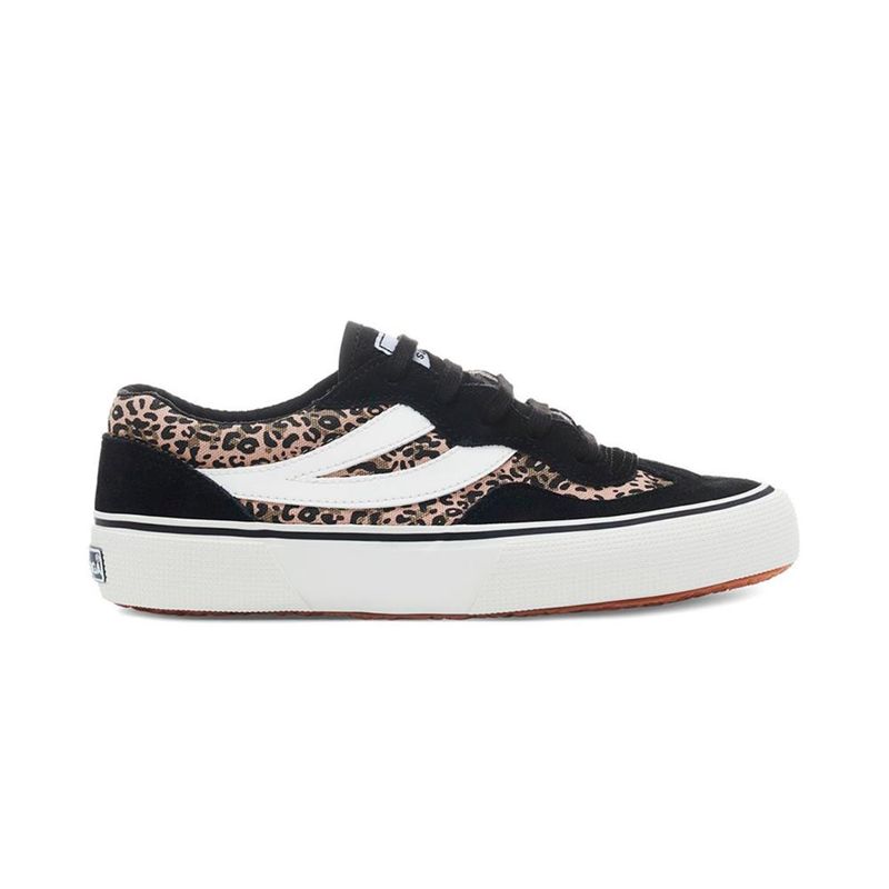 SUPERGA - Zapatilla 2941 Revolley Microleopard Black - Negro