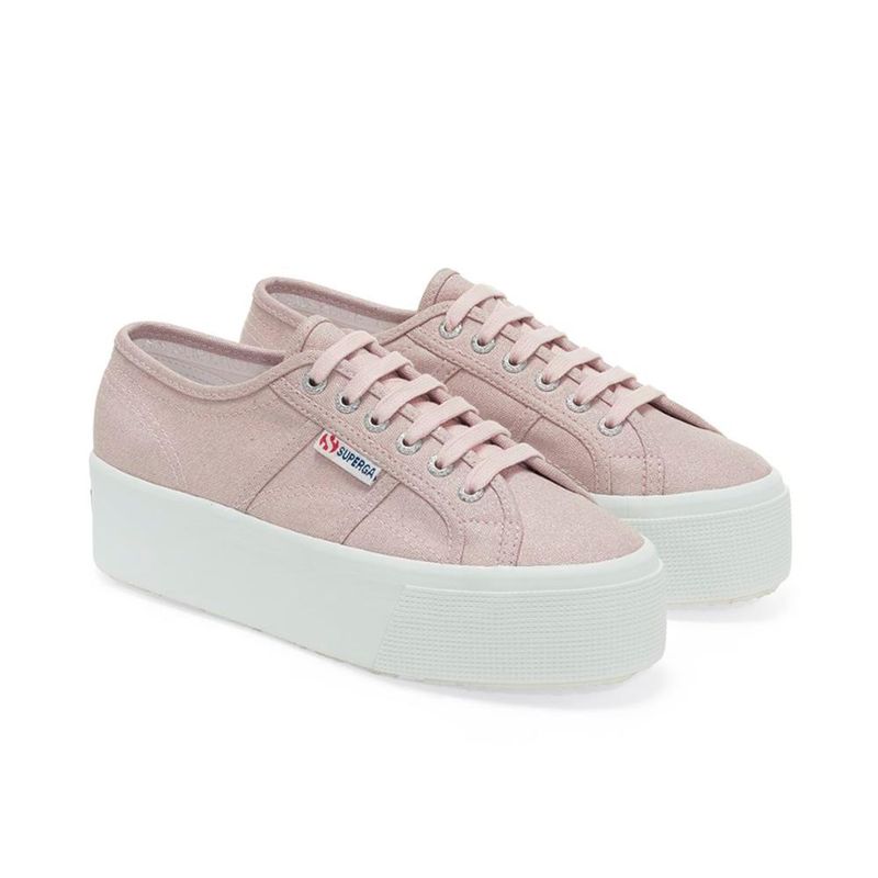 SUPERGA - Zapatilla 2790 Glitter Canvas Pink Ish - Rosa