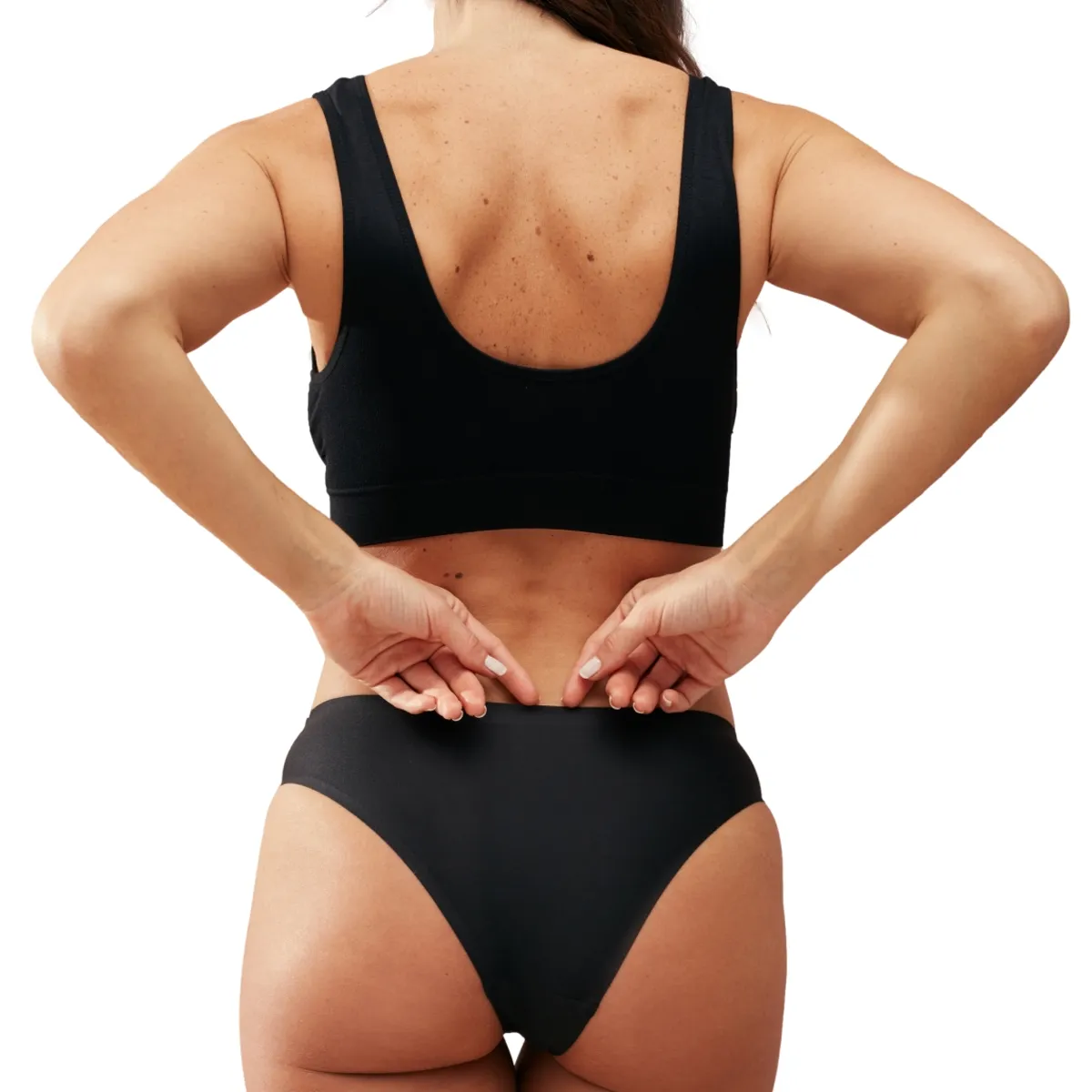 UNICA LINGERIE - Calzón Pack 3 Bikini Microfibra Sin demarcación.NEGRO.