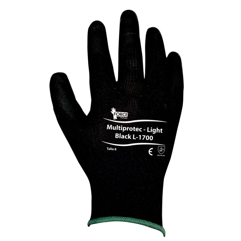 LIOI - Guante MultiProtec - Flex Light, L-1700, palma PU - Negro, 7