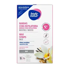 BODY NATUR - Bandas Cera Depilatoria Facial Piel Sensible