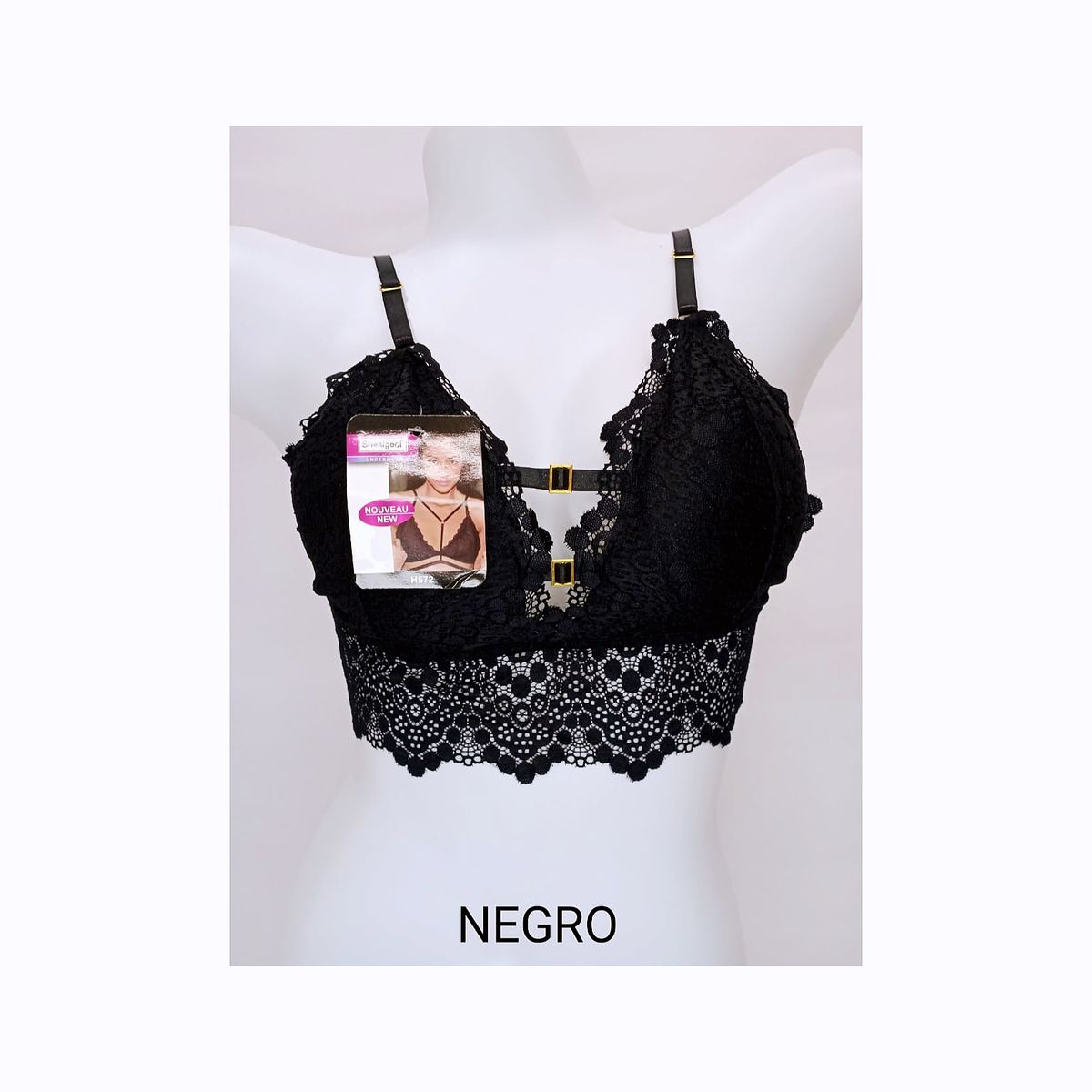 GENERICO - SOSTEN BRALETTE ENCAJE CORTO H572