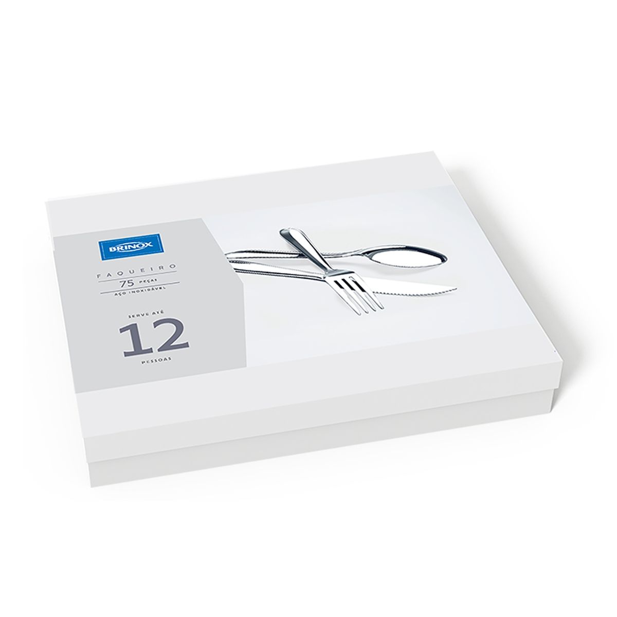 BRINOX - JUEGO DE CUBIERTOS DE ACERO INOXIDABLE LYON 75 PZS