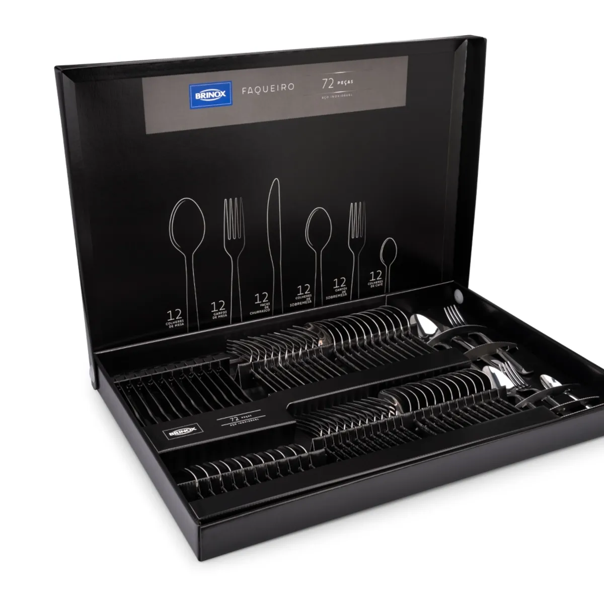 BRINOX - JUEGO DE CUBIERTOS 72 PIEZAS - LOUVRE 5117/141