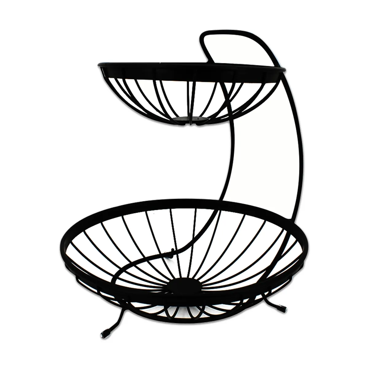 NEWTREE - Frutero Metálico Negro 2 Niveles