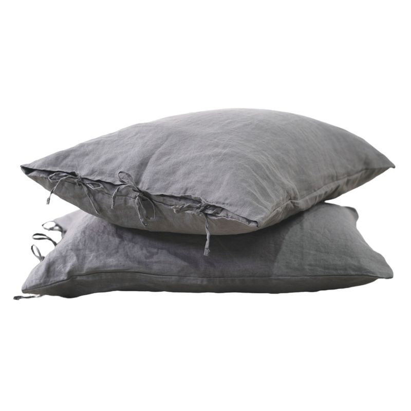 COMPLEMENTA HOMEDESIGN - Funda Almohada Lino Lilah - Charcoal  50x70