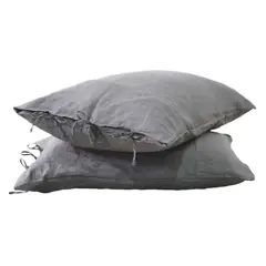 COMPLEMENTA HOMEDESIGN - Funda Almohada Lino Lilah - Charcoal 50x70