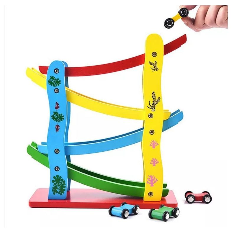 GENERICO - PISTA DE AUTOS MONTESSORI 4 CAIDAS