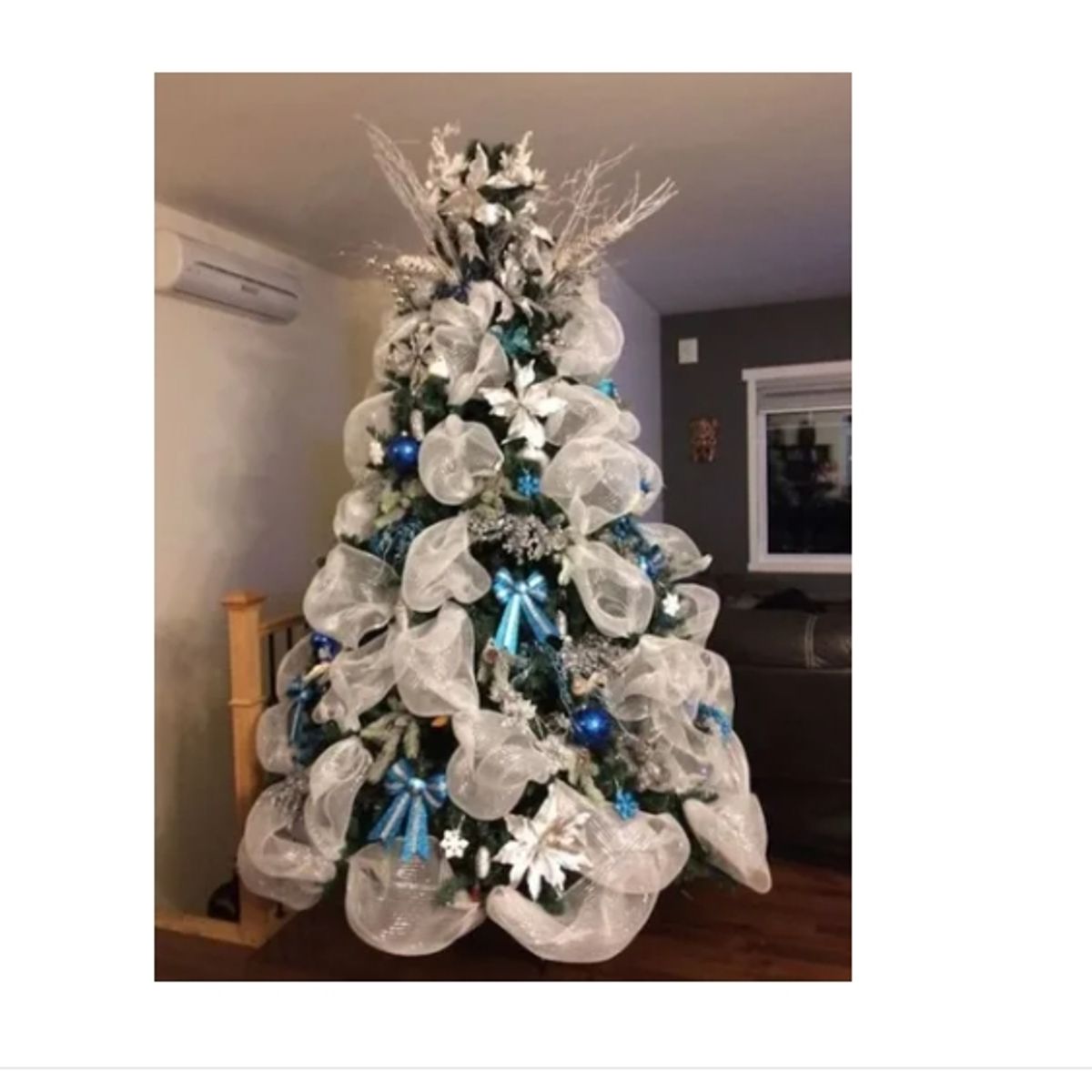 GENERICO - Malla Cinta Navidad Rojo Dorado 15Cm Decoración de Arbol