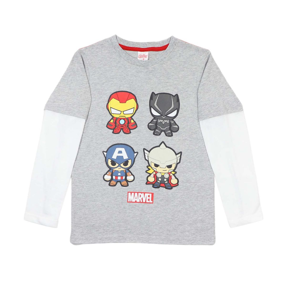 MARVEL - Polera Niño Avengers Cute Team Gris Marvel