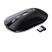 Mouse Inalambrico Dual Bluetooth Usb Recargable Para Mac Win - Negro