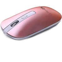 Mouse Inalambrico Dual Bluetooth Usb Recargable Para Mac Win - Rosa