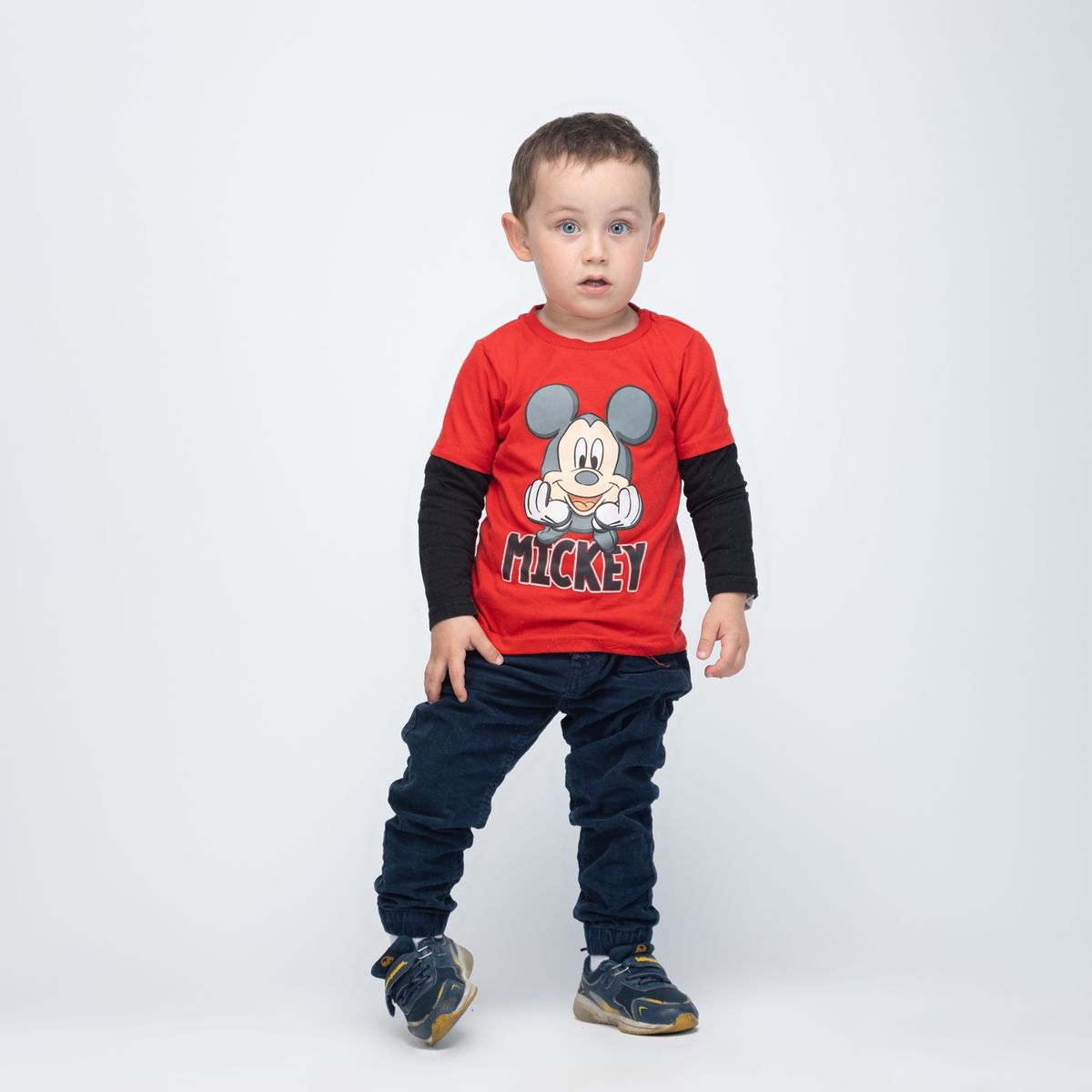 DISNEY - Polera Manga Larga Niño Mickey Its Me Rojo Disney