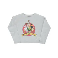 WARNER BROS - Polera Manga Larga Niña Intro Gris Looney Tunes