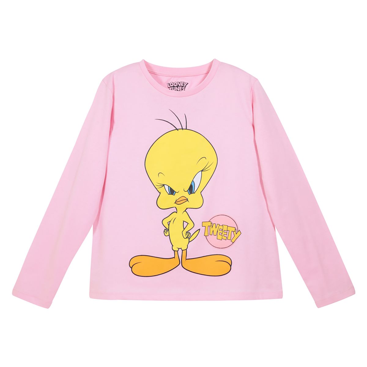 WARNER BROS - Polera Manga Larga Niña Angry Rosado Looney Tunes