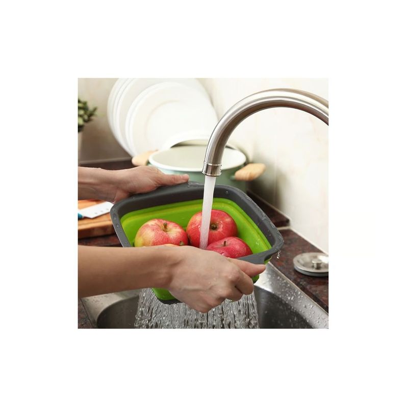 GENERICO - Colador Escurridor Plegable Multiuso Cesta Coladora Vegetales