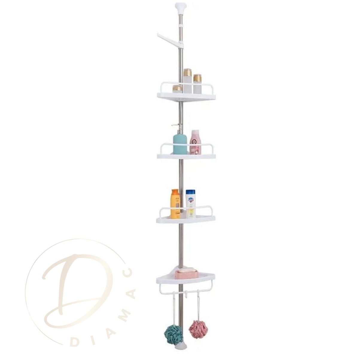 GENERICO - Esquinero de Ducha Multiuso 4 Repisas Ajustable