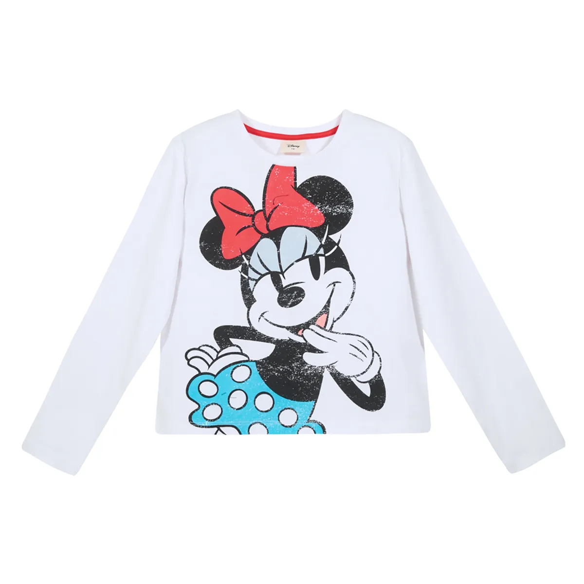 DISNEY - Polera Manga Larga Niña Minnie Wait Blanco Disney