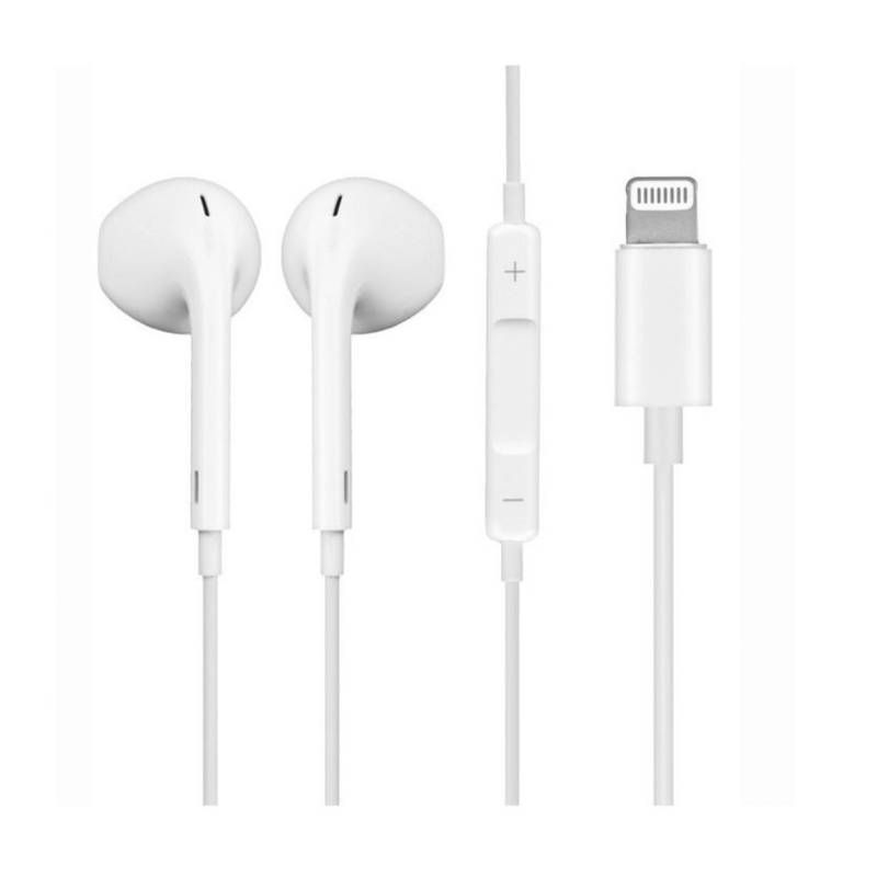 GENERICO - Audifonos con cable Lightning compatible con Iphone 1mt