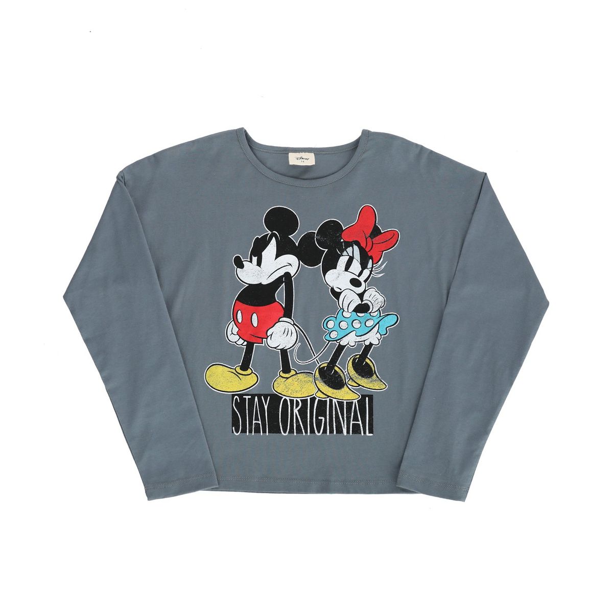 DISNEY - Polera Manga Larga Niña Minnie Origen Gris Disney