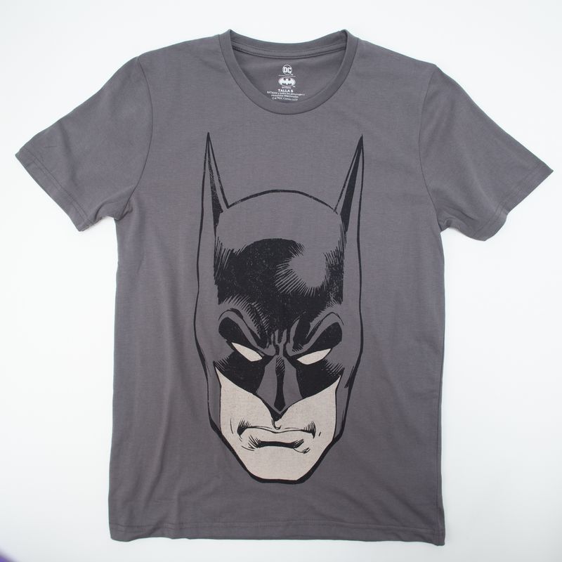 DC COMICS - Polera Hombre Batman Serious Face Gris Dc Comics