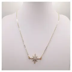 CAT JOYAS - Cadena enchapada oro Estrella circones