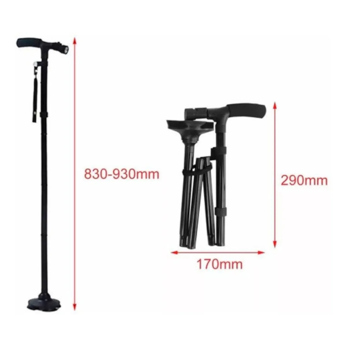 GENERICO - Baston Ortopedico Baston Magico Bastón Magico Plegable Cluz