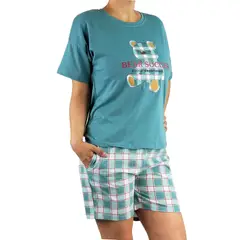 LOOK SHOP - Pijama Lola Juvenil Delgado Short Y Polera Mujer Osita 601