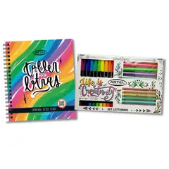 ARTEL - Pack Libro Aprende a Dibujar lettering Set lettering