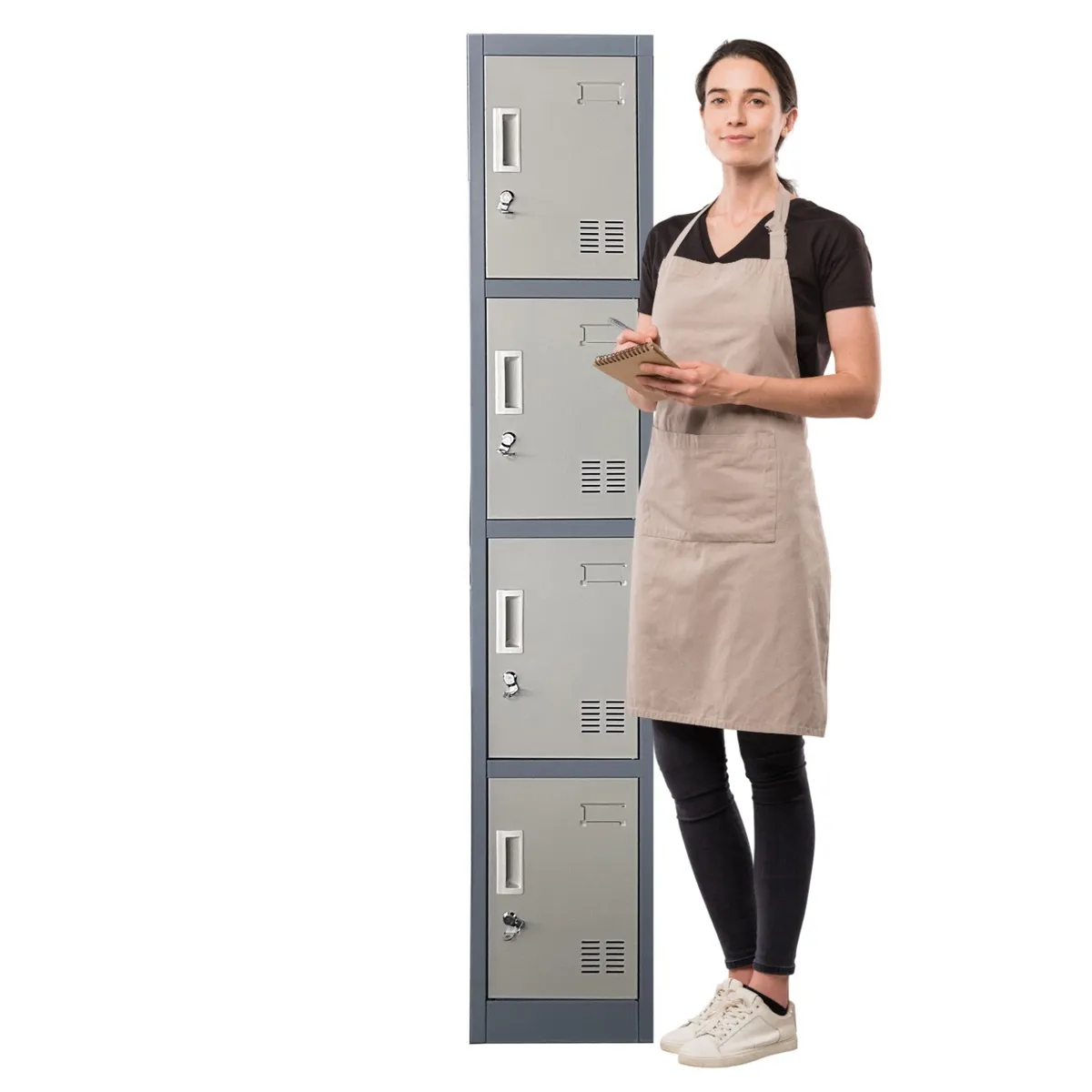 PROCHEF - Locker Casillero Metalico 1 Cuerpo 4 Puertas